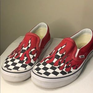 Checkered flame vans
